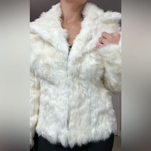 Winter coat 100% fur off-white or cream color very beautiful.
